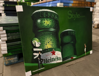 Ca. 11x Canvas schilderij Heineken 90×60